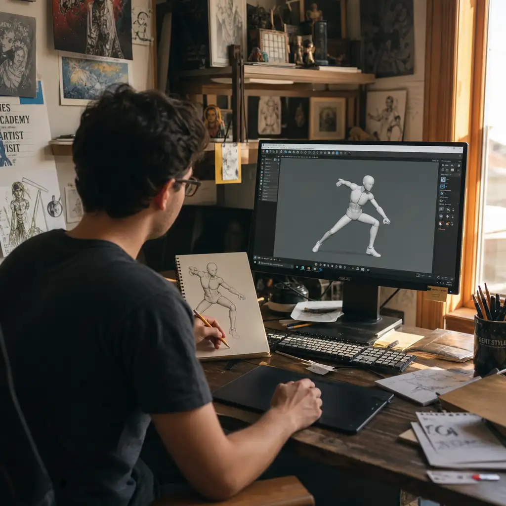 SetPose：免费的 3D 姿势工具，真正降低了绘画参考门槛吗