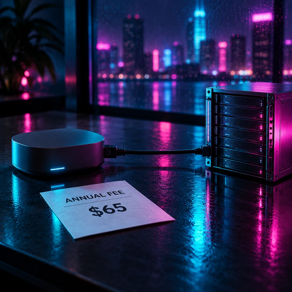 订阅年费换取的远程服务，底层依然依赖公有云算力支持(示意图)