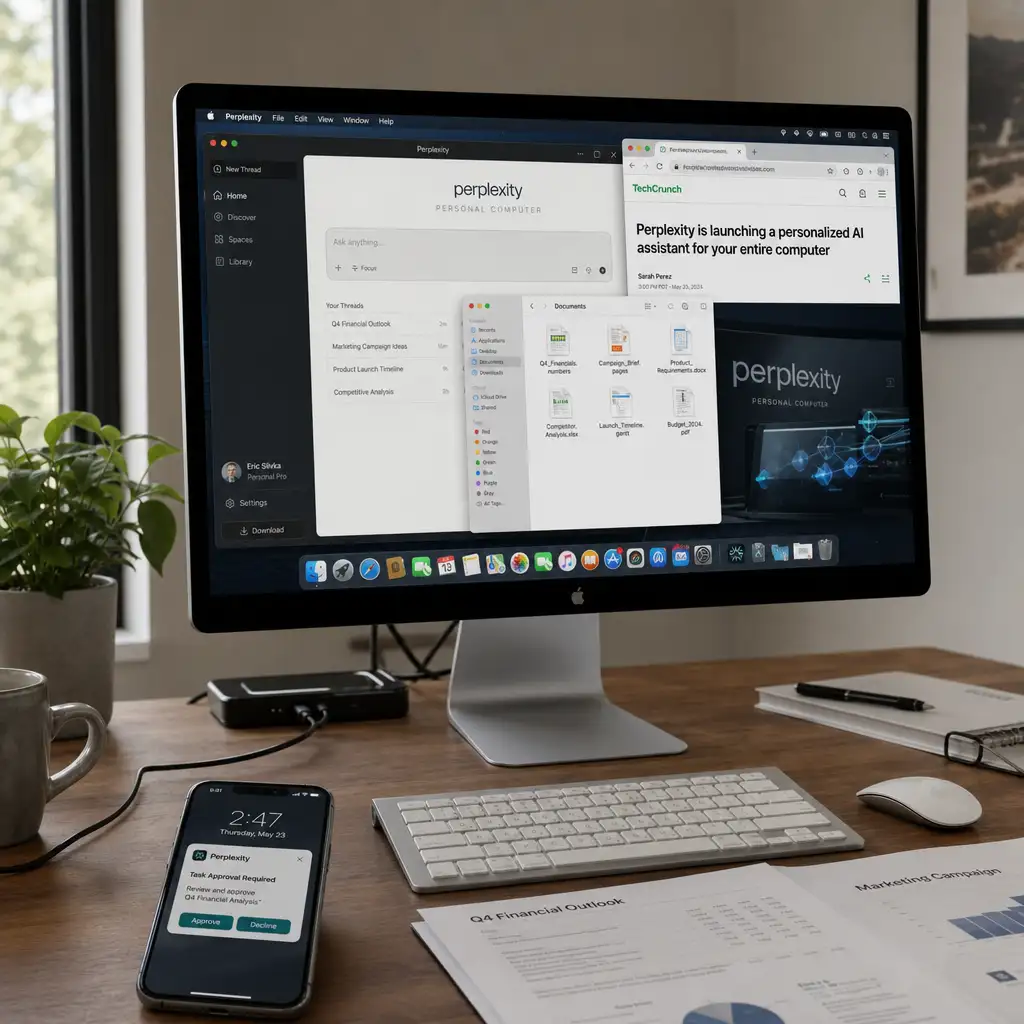 Perplexity Personal Computer 开放给所有 Mac 用户：AI 助手开始碰本地文件了
