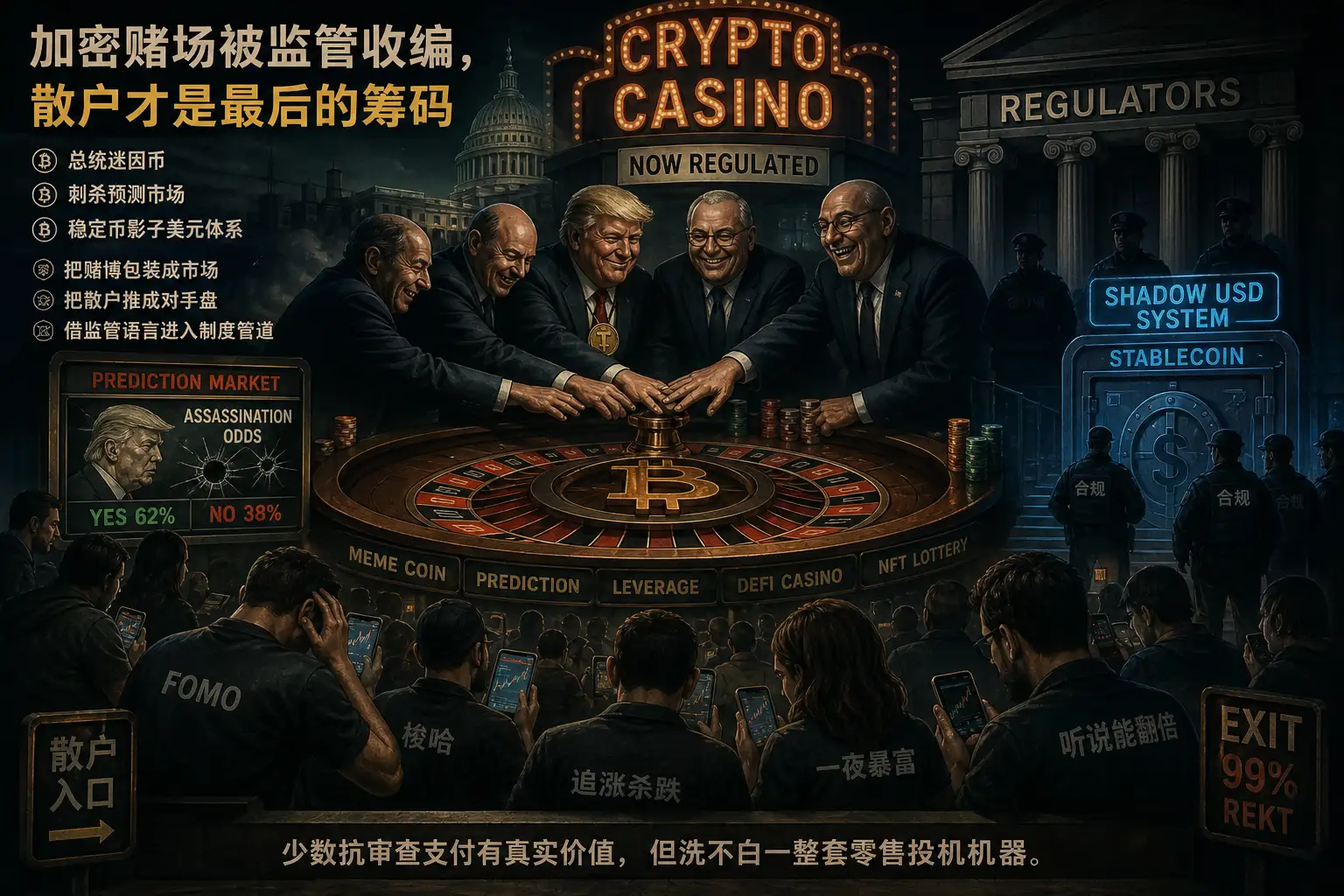 加密赌场被监管收编，散户才是最后的筹码