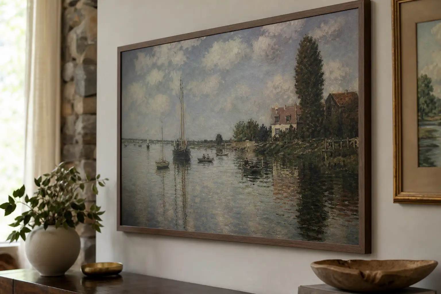 三星Frame画壁电视降到698美元：客厅装饰划算，画质账没还清