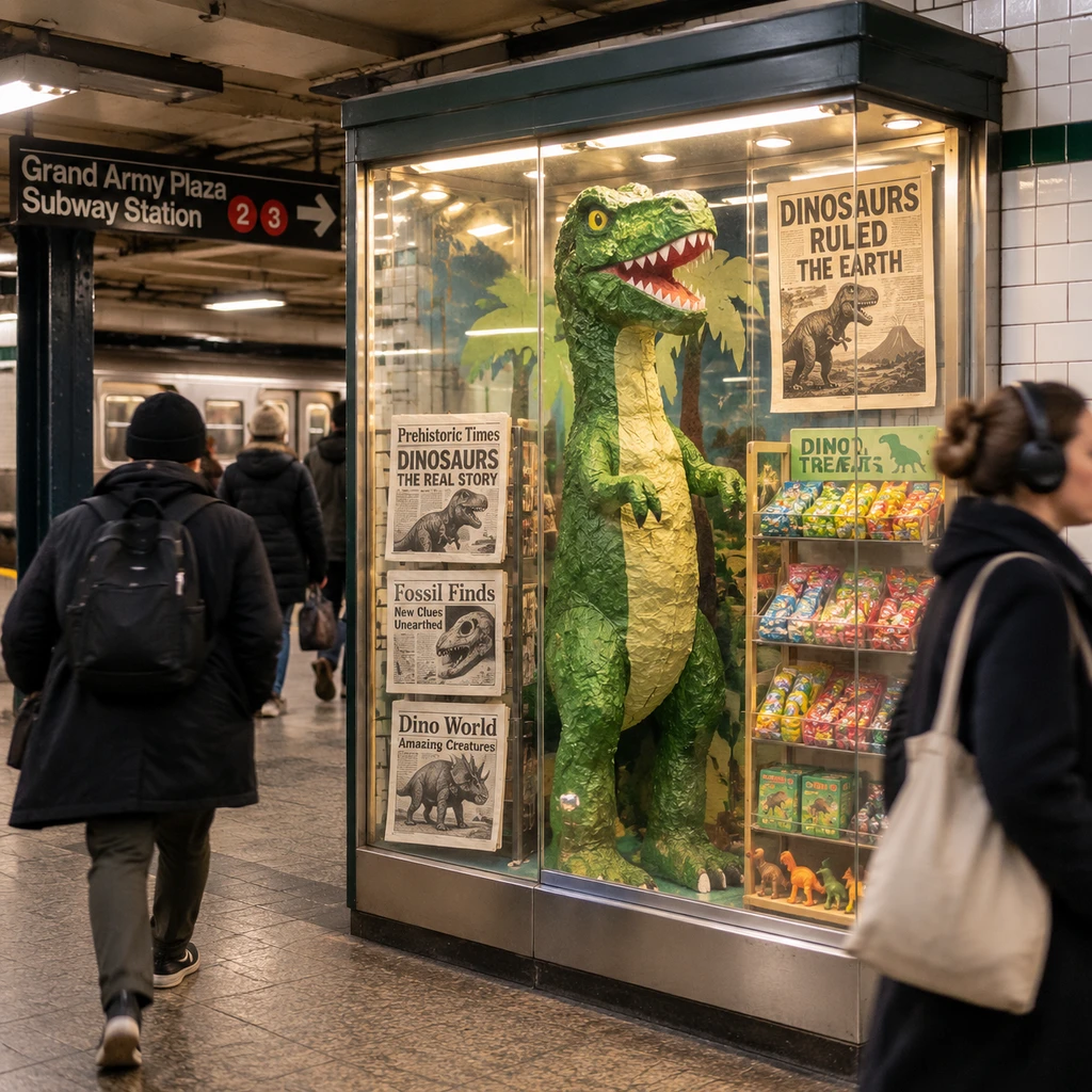 从废弃报亭到Rex's Dino Store：纽约地铁30处闲置空间的微更新