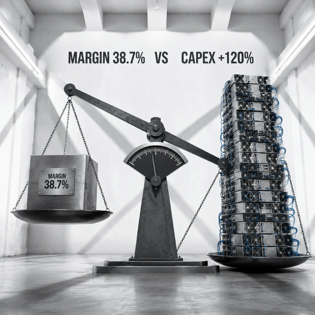 云业务38.7%的高利润率正被同比激增120%的资本支出抵消(示意图)