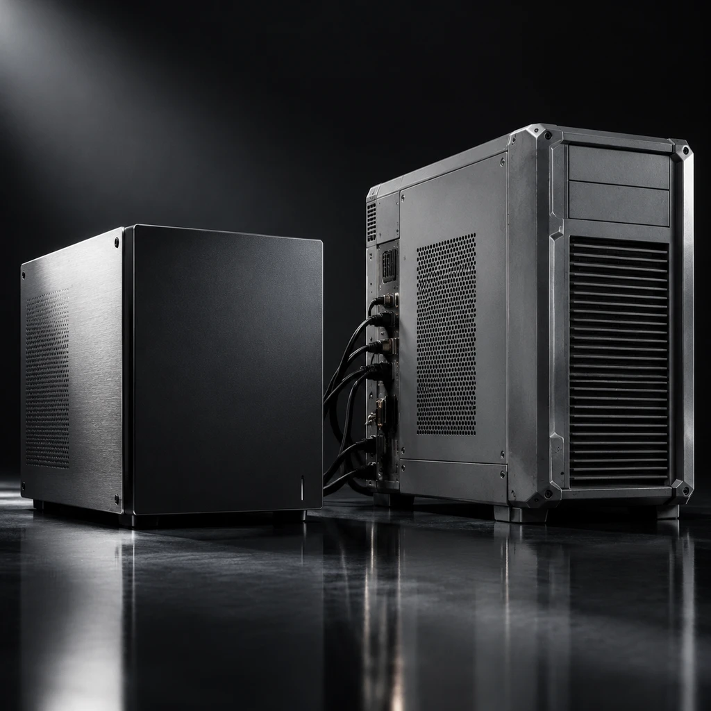 NeXTcube 的方块机箱与竞品工作站并列，在性能对比中尽显被动
