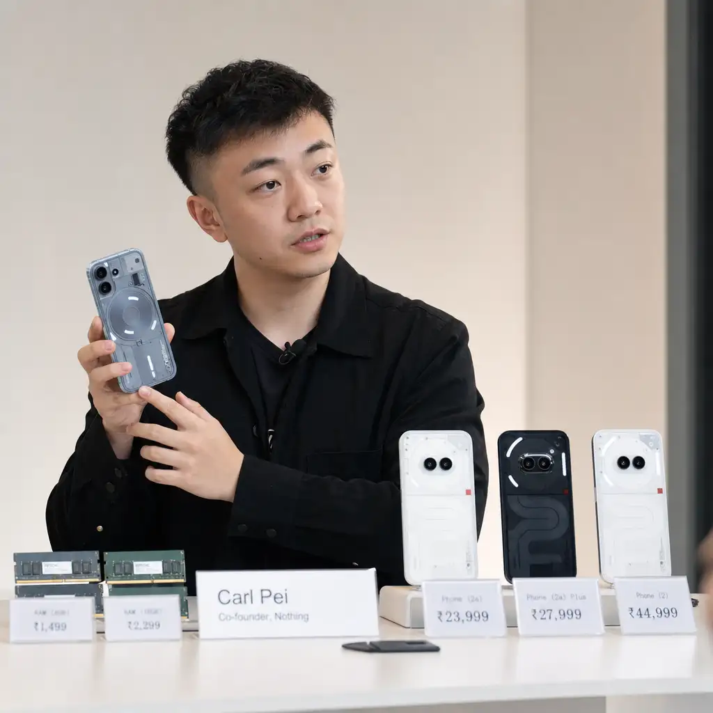 RAM涨价传到手机价格：Nothing CEO称新机还会贵到明年