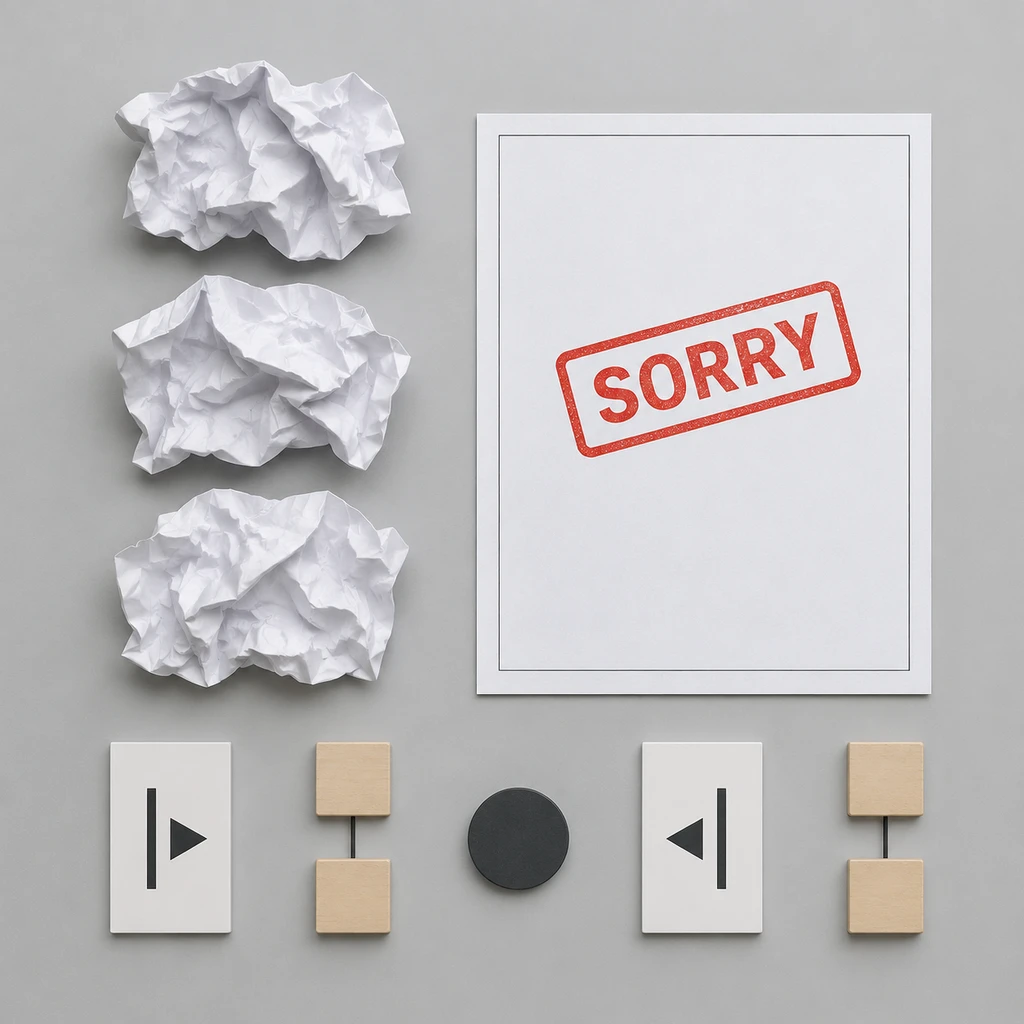 撤回的手稿与带有“sorry”逻辑占位符的Lean代码证明纸张并列(示意图)