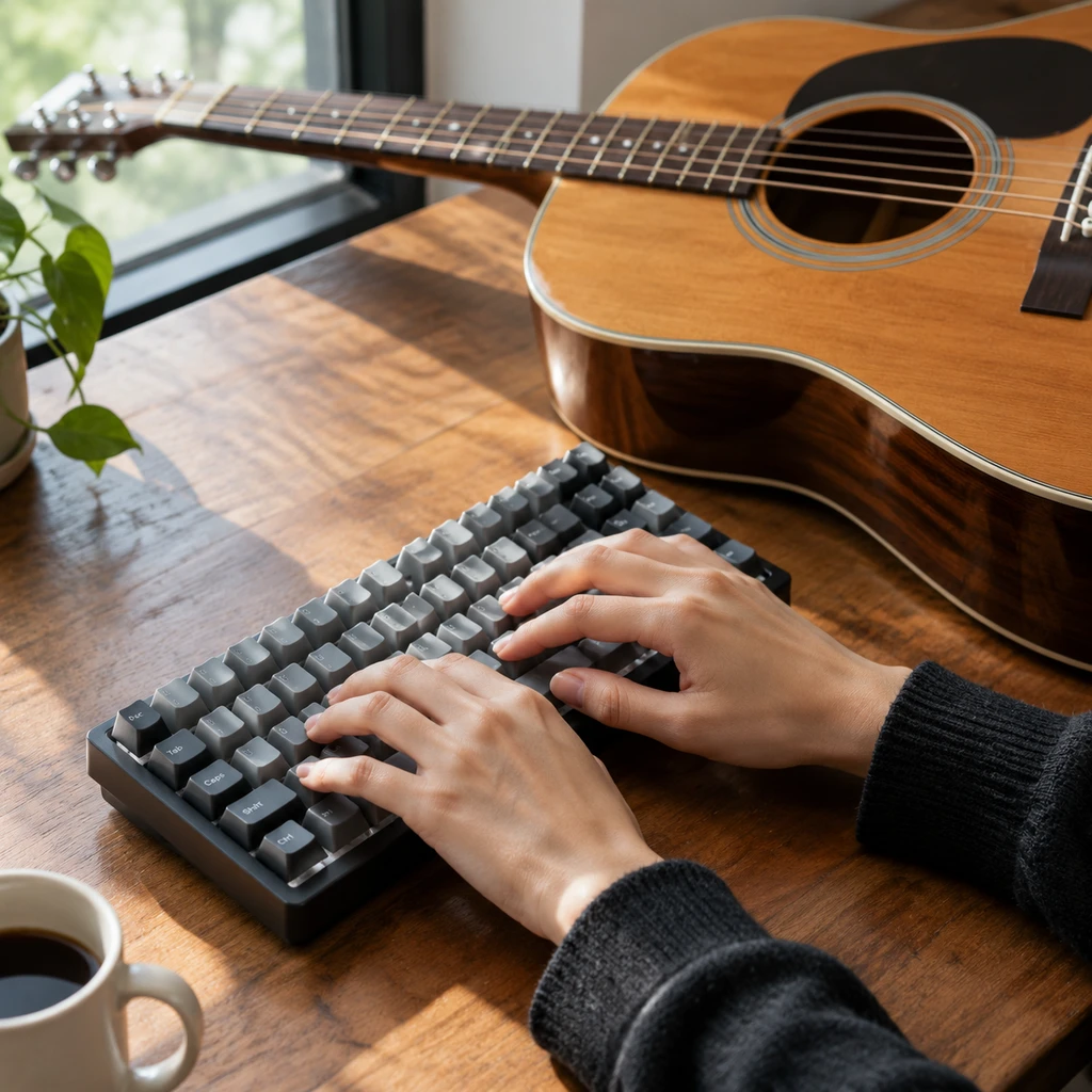 免注册免下载的 Guitoro 上线：打字键盘弹吉他真能绕过物理门槛吗