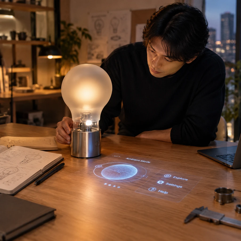 拧进螺口的 The Lightbulb Computer，前苹果设计师用 16 年老构想叫板头显