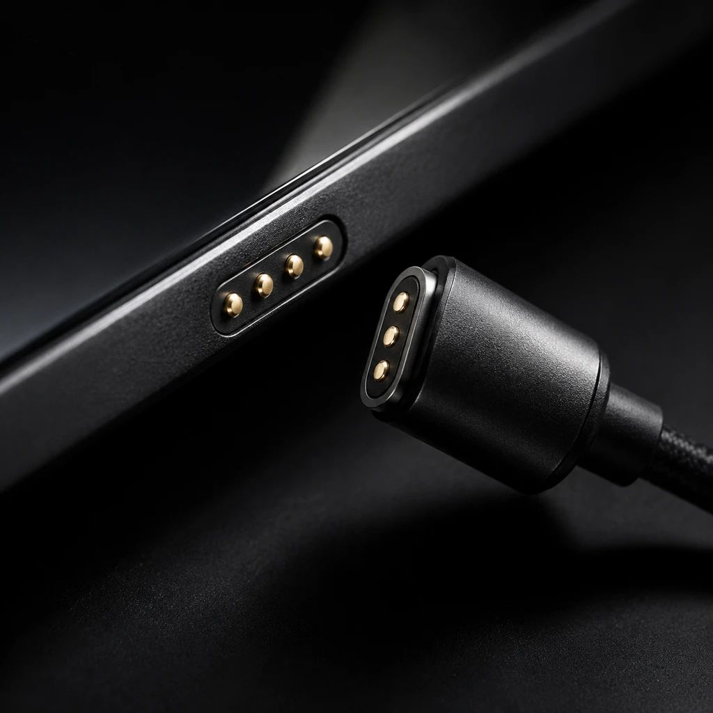 取消标准 USB-C 换用磁吸触点，极易碰擦脱落导致意外断连