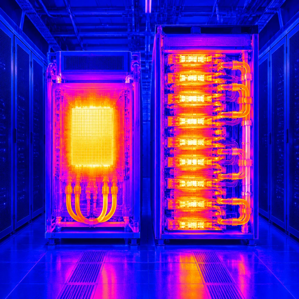 单晶圆极速系统与高并发液冷机柜集群在数据中心冷通道正面竞争