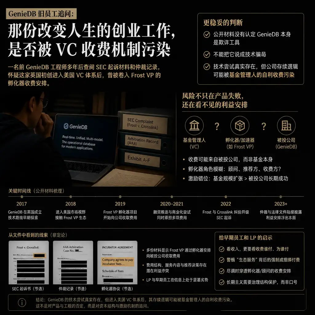 GenieDB 旧员工追问：那份改变人生的创业工作，是否被 VC 收费机制污染