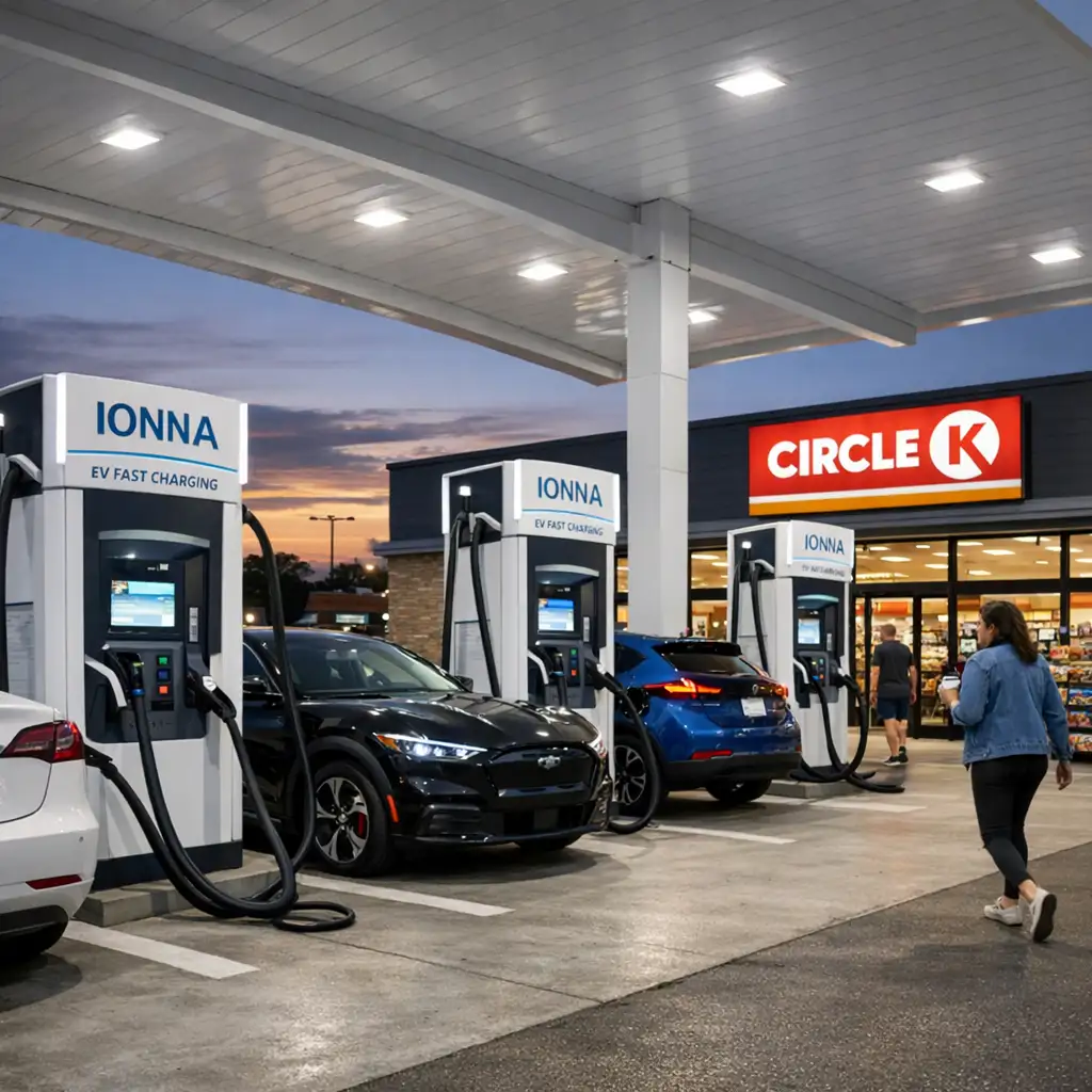 加油站开始认真拥抱电动车：IONNA把350多家Circle K变成“补能驿站”