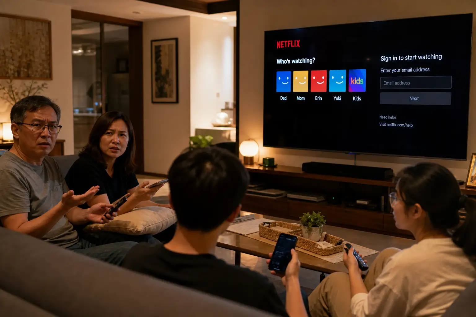 Netflix 每个 Profile 都要绑邮箱：家庭账号被拆成个人节点