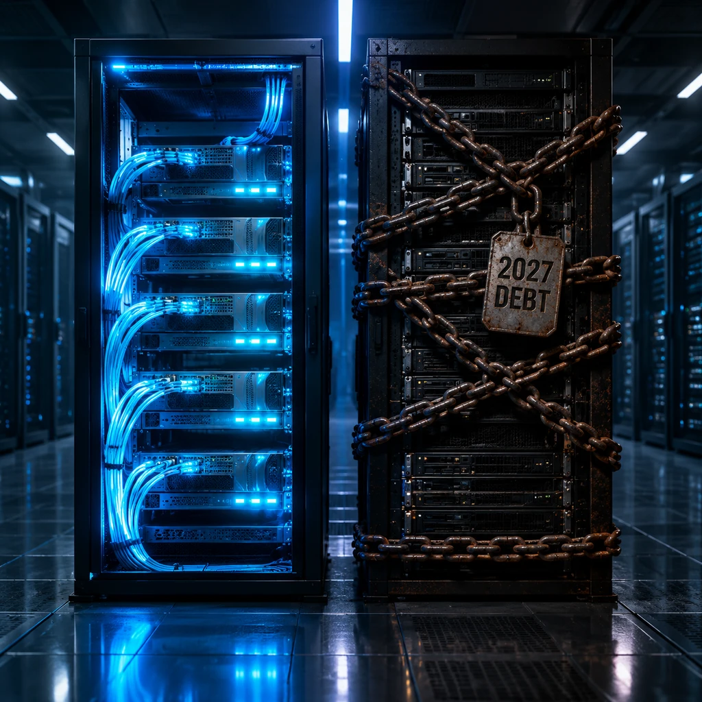 竞品全面向 AI 架构迁移，而母公司陷入历史债务重担(示意图)