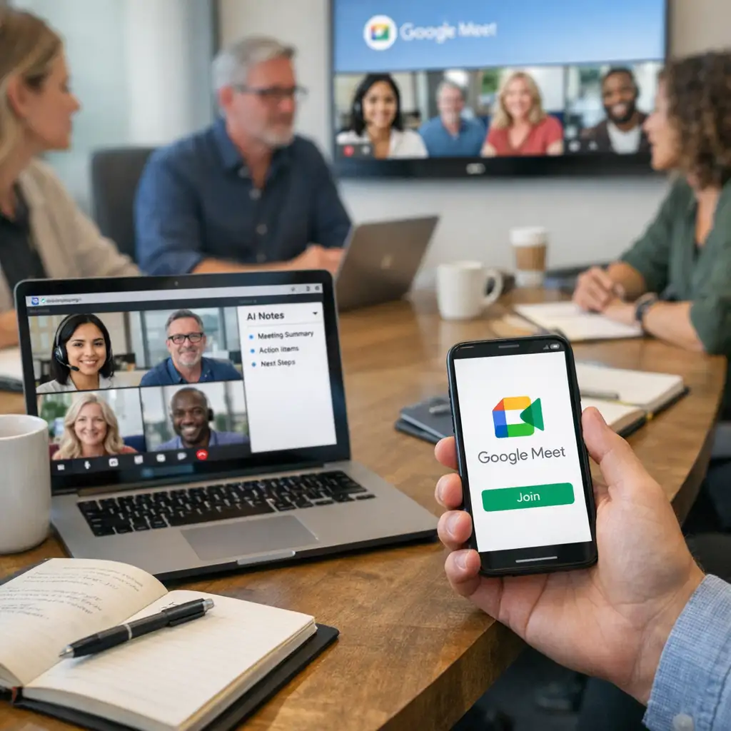 Google 把 Gemini 会议纪要扩到线下、Zoom 和 Teams，抢的是会后记录入口