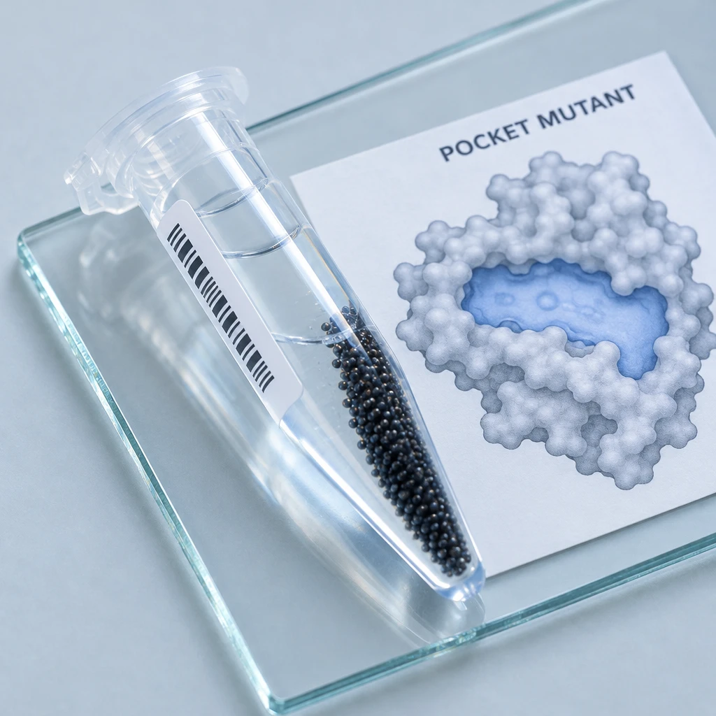 利用磁珠筛选与工程化突变破坏口袋，从源头剔除高通量物理噪声