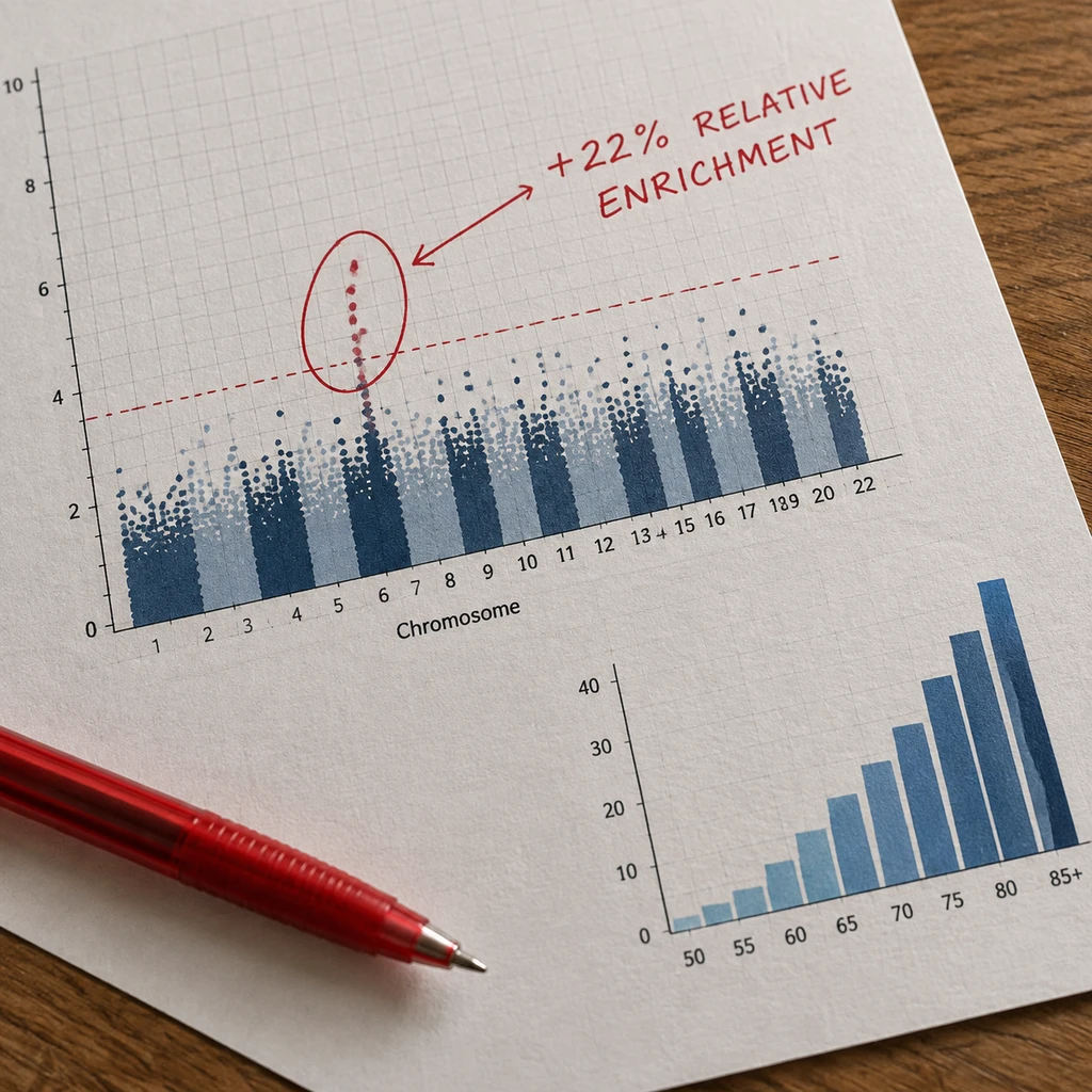 22%关联提升多为相对富集，并非直接多确诊两成致病变异