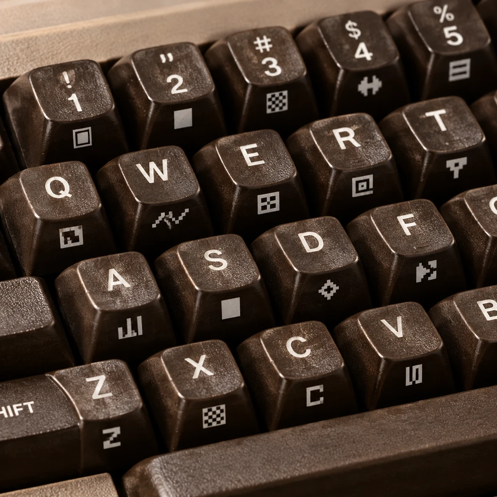 GitHub开源c64-keyboard-font，40年打字机误读终被贝塞尔曲线勘误