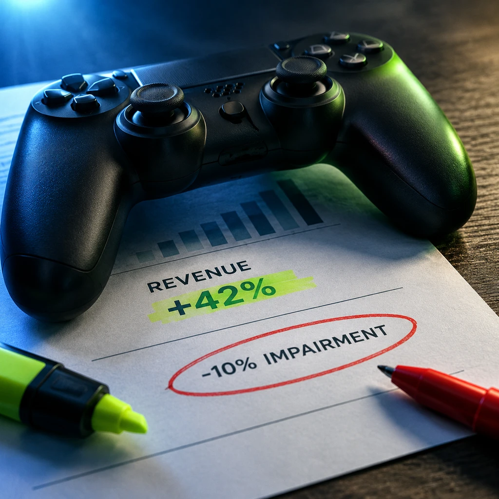亮眼集团总营收与大幅下滑的游戏部门业绩形成反差(示意图)